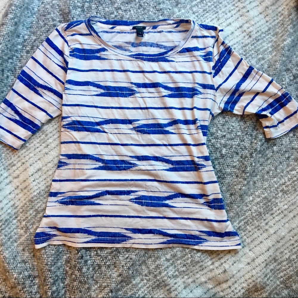 J. Crew Blue and White TShirt